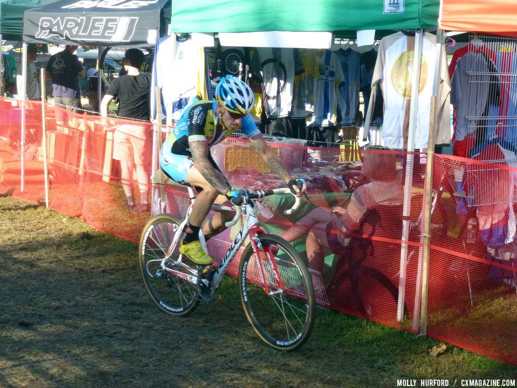 This rider quickly remounted and upped the pace.  © Cyclocross Magazine