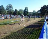 The men's pack was quickly strung out in the open grass.  © Cyclocross Magazine