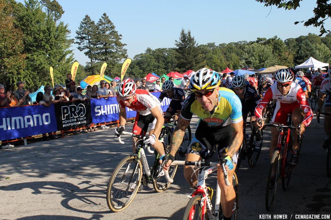 The sprint is on out of the gate. © Cyclocross Magazine