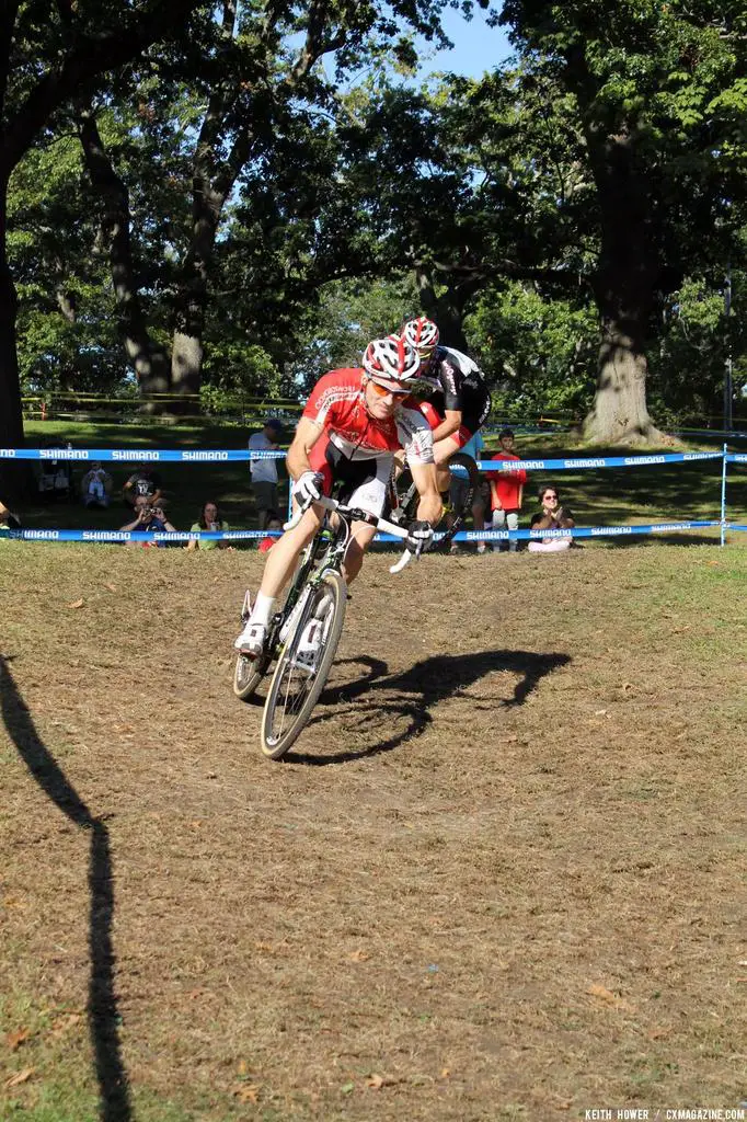 The same rider drives the pace. © Cyclocross Magazine