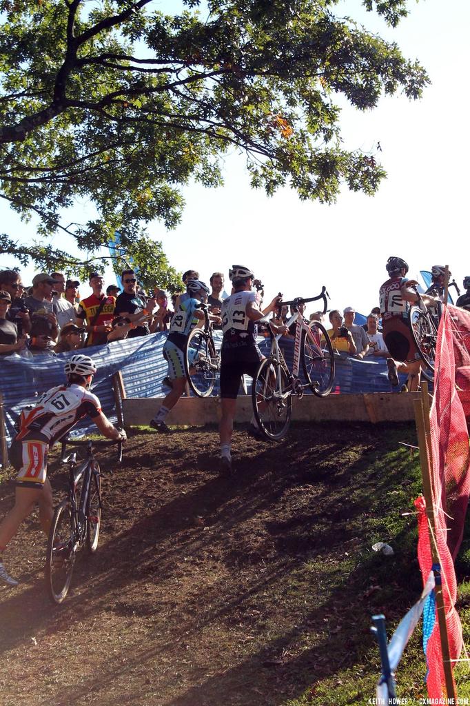 The rider regains control of his bike. © Cyclocross Magazine