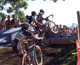 Riders tackle the barriers. © Cyclocross Magazine