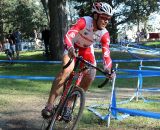 A rider accelerates coming through a turn. © Cyclocross Magazine
