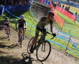 A steeper section of the course has riders out of the saddle. © Cyclocross Magazine