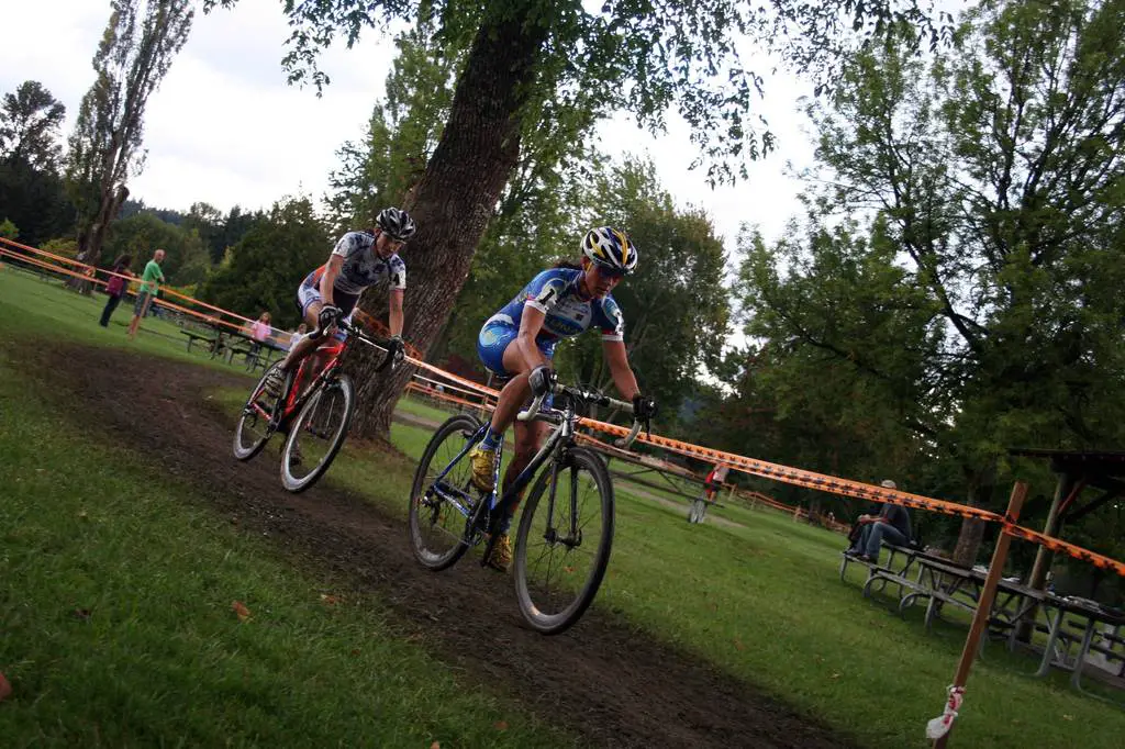 Nash and Simms launched off the front from the beginning. Photo by Robbie Carver