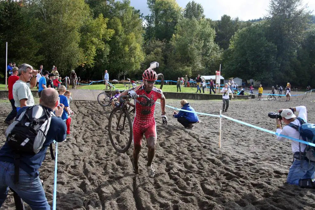 The sand proved tricky for even the top riders. Photo by Robbie Carver