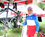 Mourey poses by his Lapierre. Photo by Robbie Carver