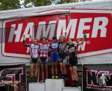 The women's podium. Photo by Robbie Carver