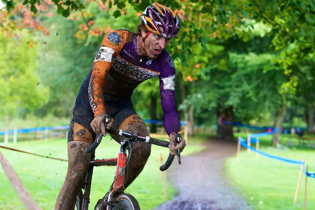 Barry Wicks showing the effects of an all-out chase. Rad Racing GP 2010 © Joe Sales