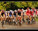 Trebon and Page lead the men's field onto the course. © Suzanne Marie