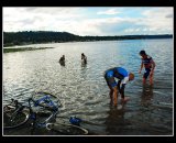 Nearby water provided ways to cleanse body and bike. © Suzann Marie