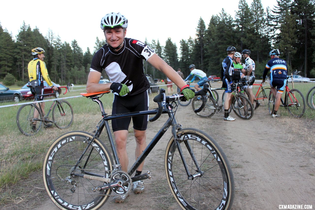 Russell Stevenson won on his Diamond Back Steilacoom that he received less than two hours before the race. Raleigh Midsummer Night cyclocross race. © Cyclocross Magazine