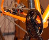 A Shimano Alfine crankset graces the steel Furley cyclocross singlespeed. © Cyclocross Magazine