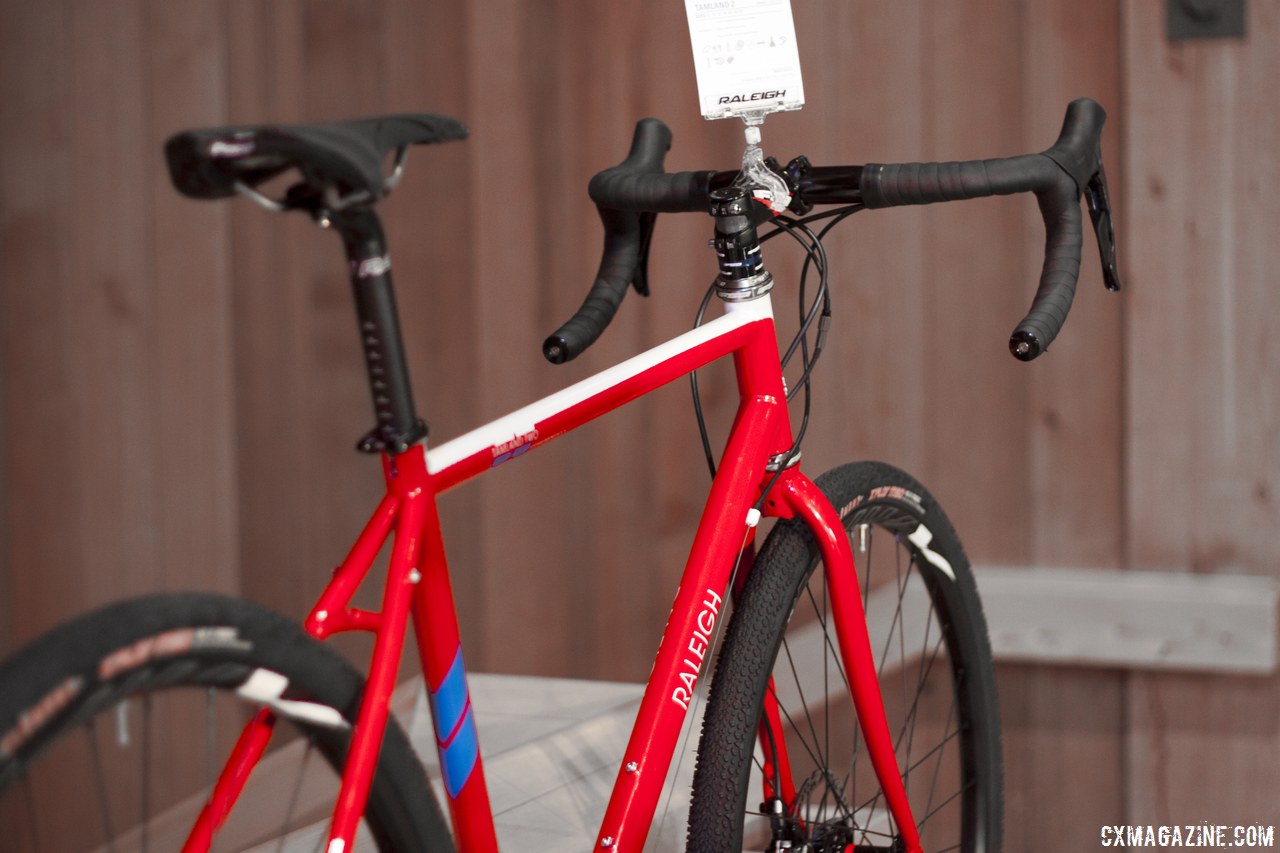 Understated branding on the Raleigh Tamland 2 gravel bike with disc brakes. © Cyclocross Magazine