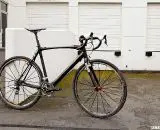 The new Raleigh carbon cyclocross bike, in prototype form.