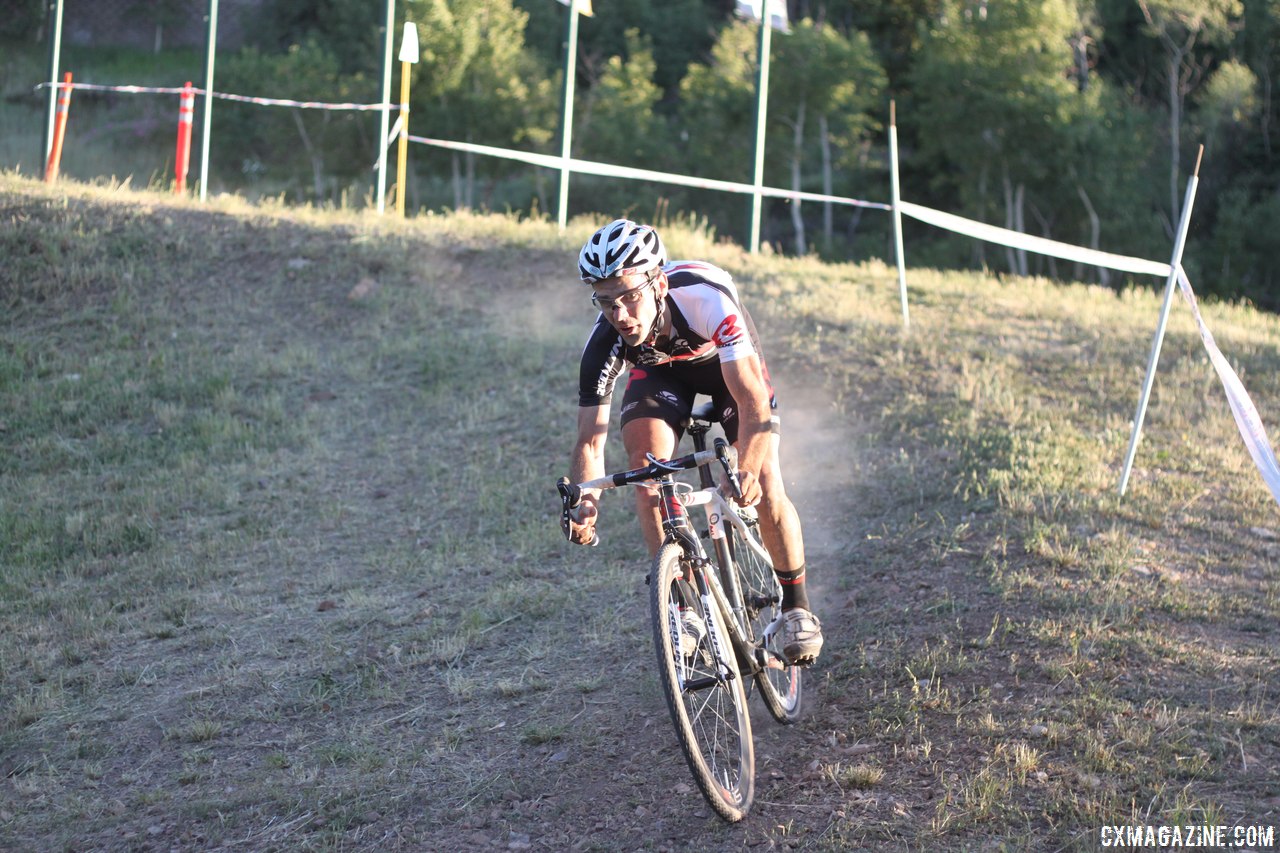 Justin Lindine overcame a mechanical and crash to finish fifth. © Cyclocross Magazine