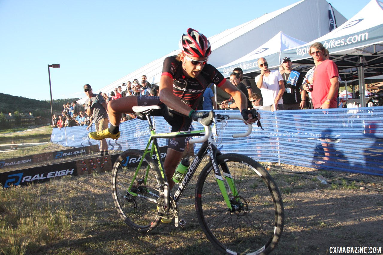 Driscoll flew the Jamis road jersey, but used his last year\'s Cannondales. © Cyclocross Magazine