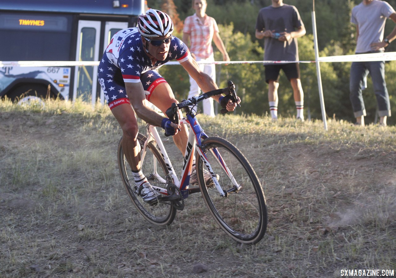 Page impressed fans and even decker with his skinny-tire descending skills © Cyclocross Magazine