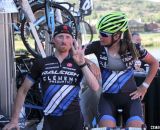 Craig Etheridge and Caroline Mani pose for the cameras at Raleigh Midsummer Nights Cross. © Cyclocross Magazine