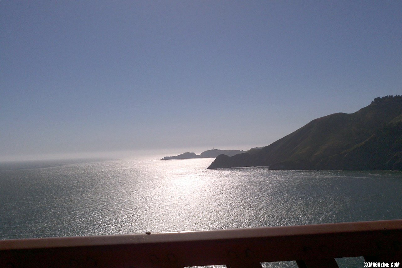 No rain, no fog, just amazing views from Golden Gate Bridge. © Cyclocross Magazine