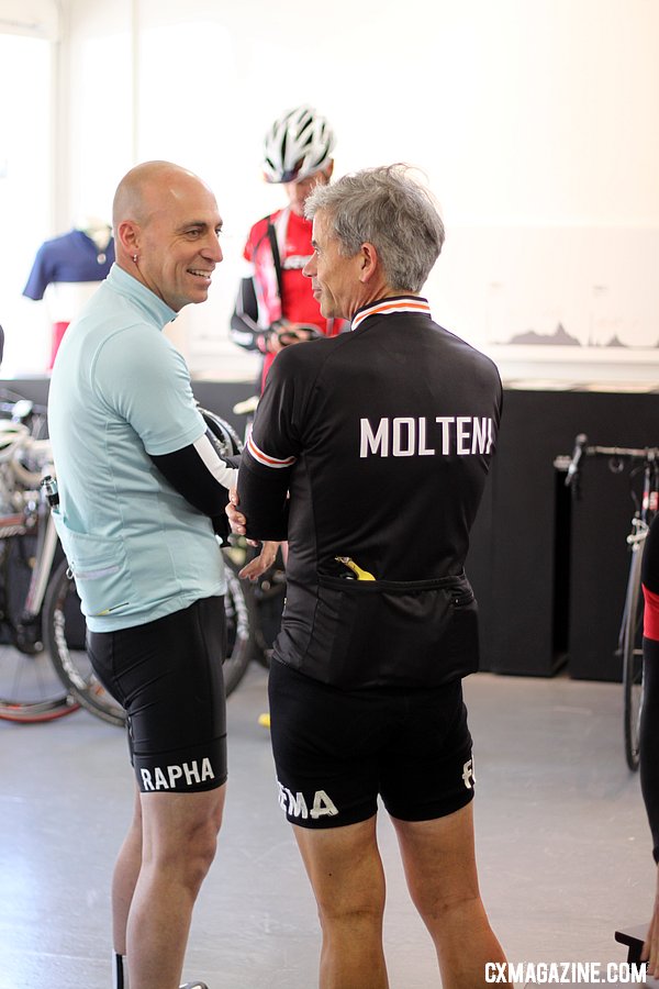 Retro and wool-clad customers are common at the  Rapha Cycle Club. © Cyclocross Magazine
