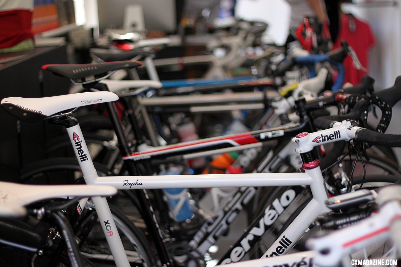 Jeremy Dunn\'s Rapha-branded Cinelli awaits the Powers & Jones ride. © Cyclocross Magazine