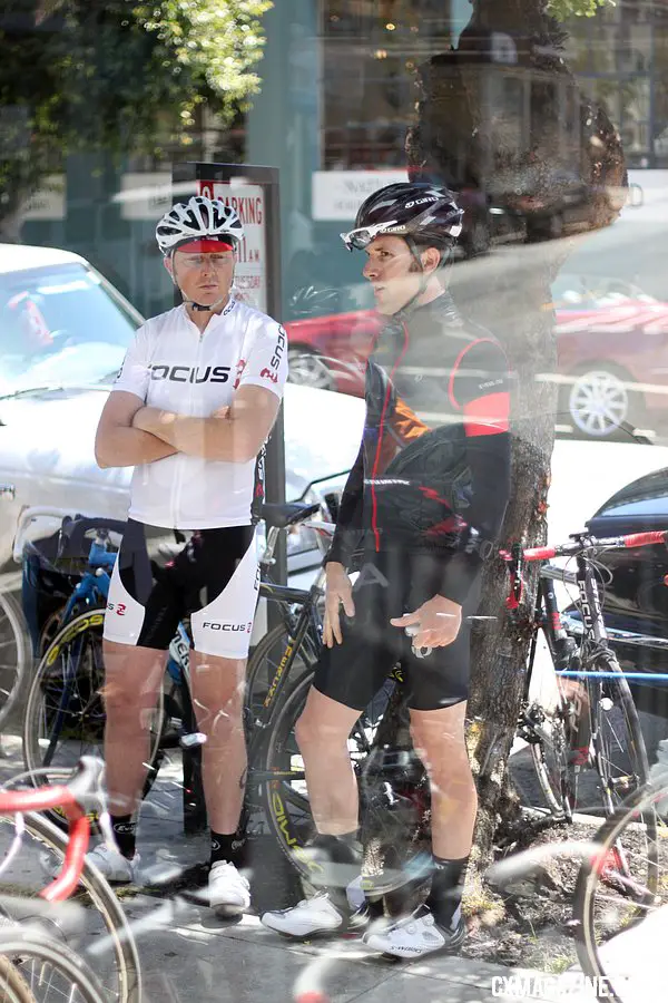 Riders await the ride with Jeremy Powers and Chris Jones. © Cyclocross Magazine