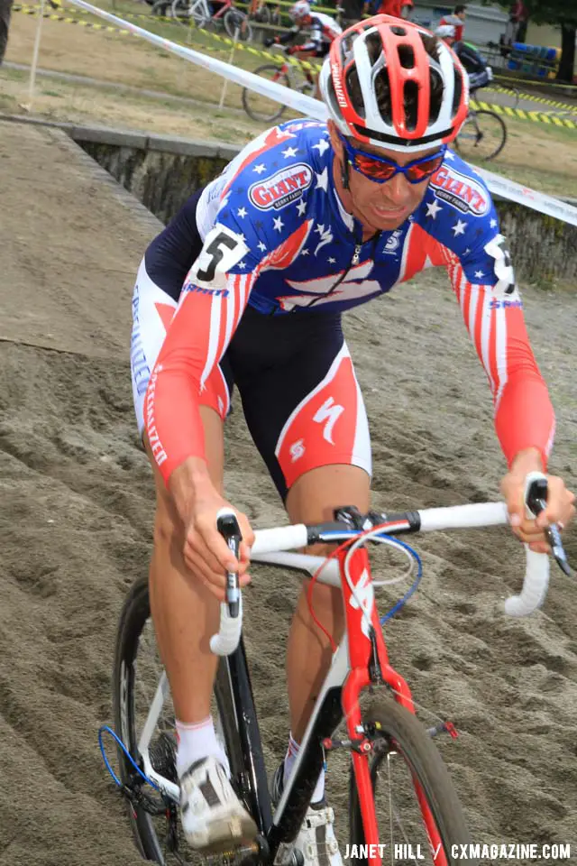 Todd Wells didn\'t crash in the sand, but did report a nice pirouette. ©Janet Hill