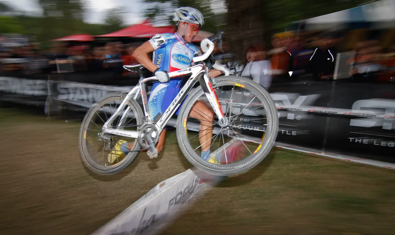 Starcrossed: Katarina Nash taking the last barrier on her way to the win. © Doug Brons