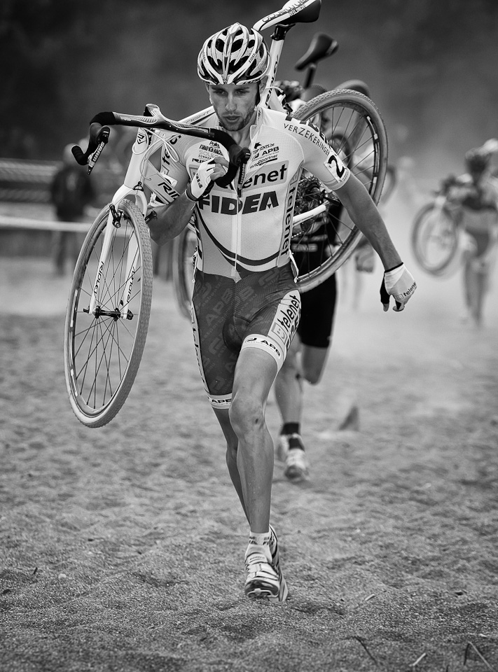 Starcrossed: Rob Peeters tried to ride the sand but ended up running. © Doug Brons