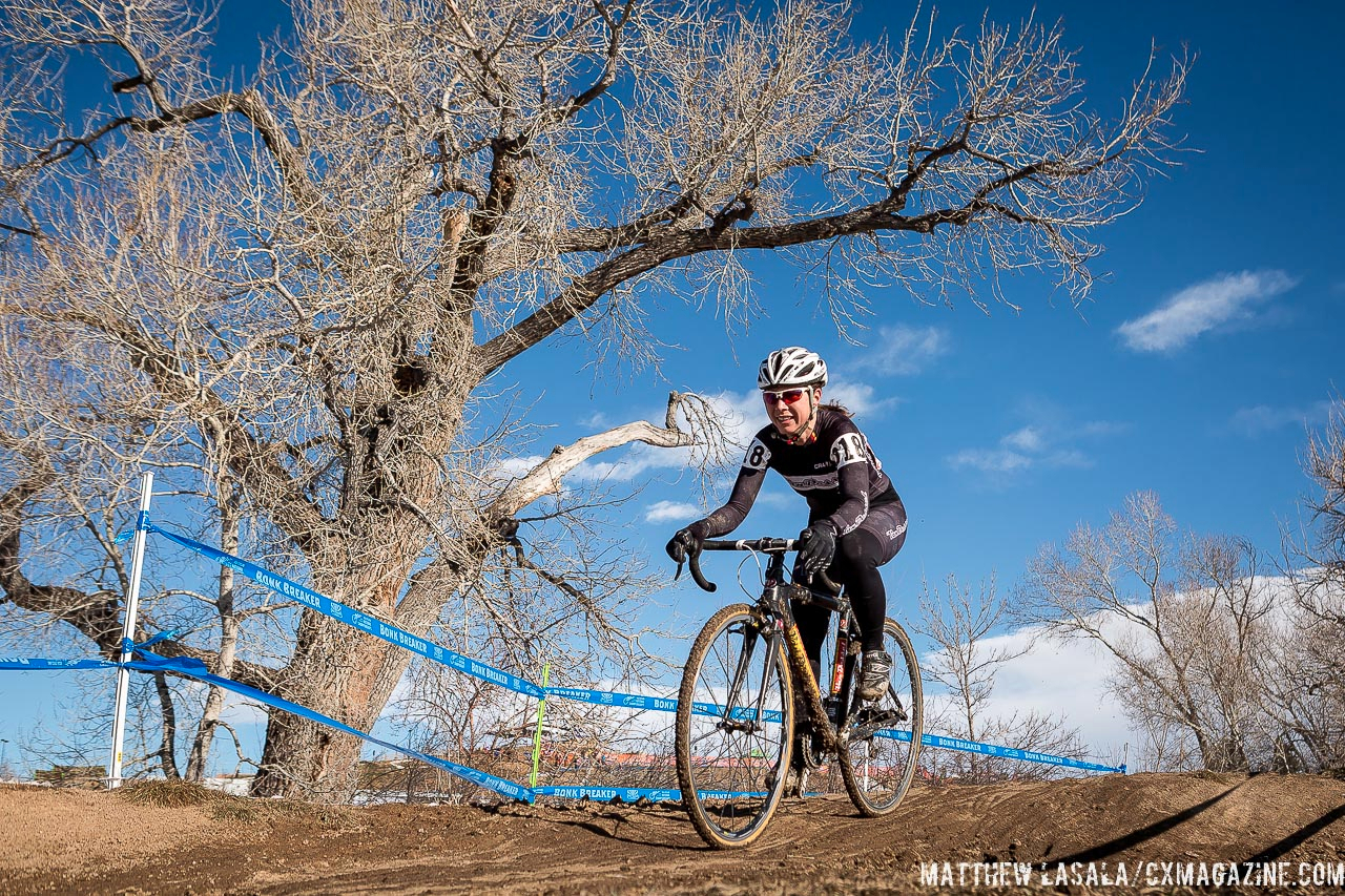 Rebecca Blatt in the women\'s 30-34 race at USA Cycling National Championships of Cyclocross. © Matt Lasala