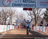 Taking the win in the women's 30-34 race at USA Cycling National Championships of Cyclocross. © Matt Lasala