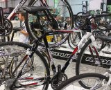 The Redline booth was full of cyclocross, with six Conquest models. © Cyclocross Magazine