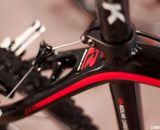 The rectangular seat stays on the 2014 Redline Conquest Team carbon cyclocross bike leave ample clearance for fatter tires and muddy debris. © Cyclocross Magazine