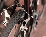 Equipped with semi-low profile TRP Revox cantilever brakes to offer a good amount of adjustability.  © Cyclocross Magazine