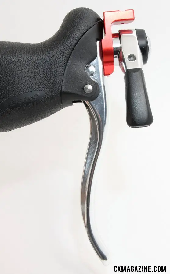 The left lever on the Retroshift brake lever shifters. © Cyclocross Magazine