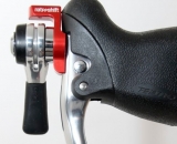 The left lever on the Retroshift brake lever shifters. © Cyclocross Magazine