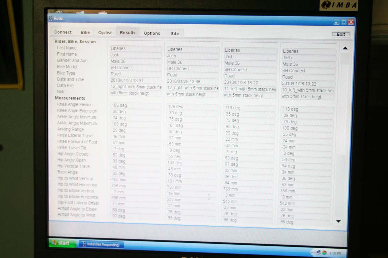 Oodles of data from multiple runs on the road bike, in different positions ? Brody Boeger