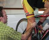 There's some old-school bike fit eyeballing before we even get technical ? Brody Boeger