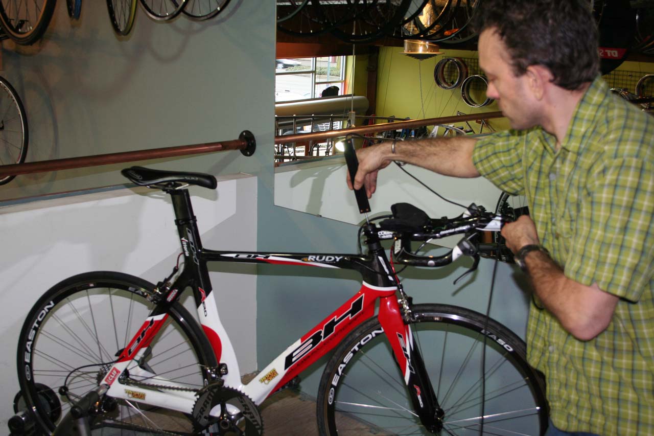 Taking digital measurements of the TT bike setup ? Brody Boeger