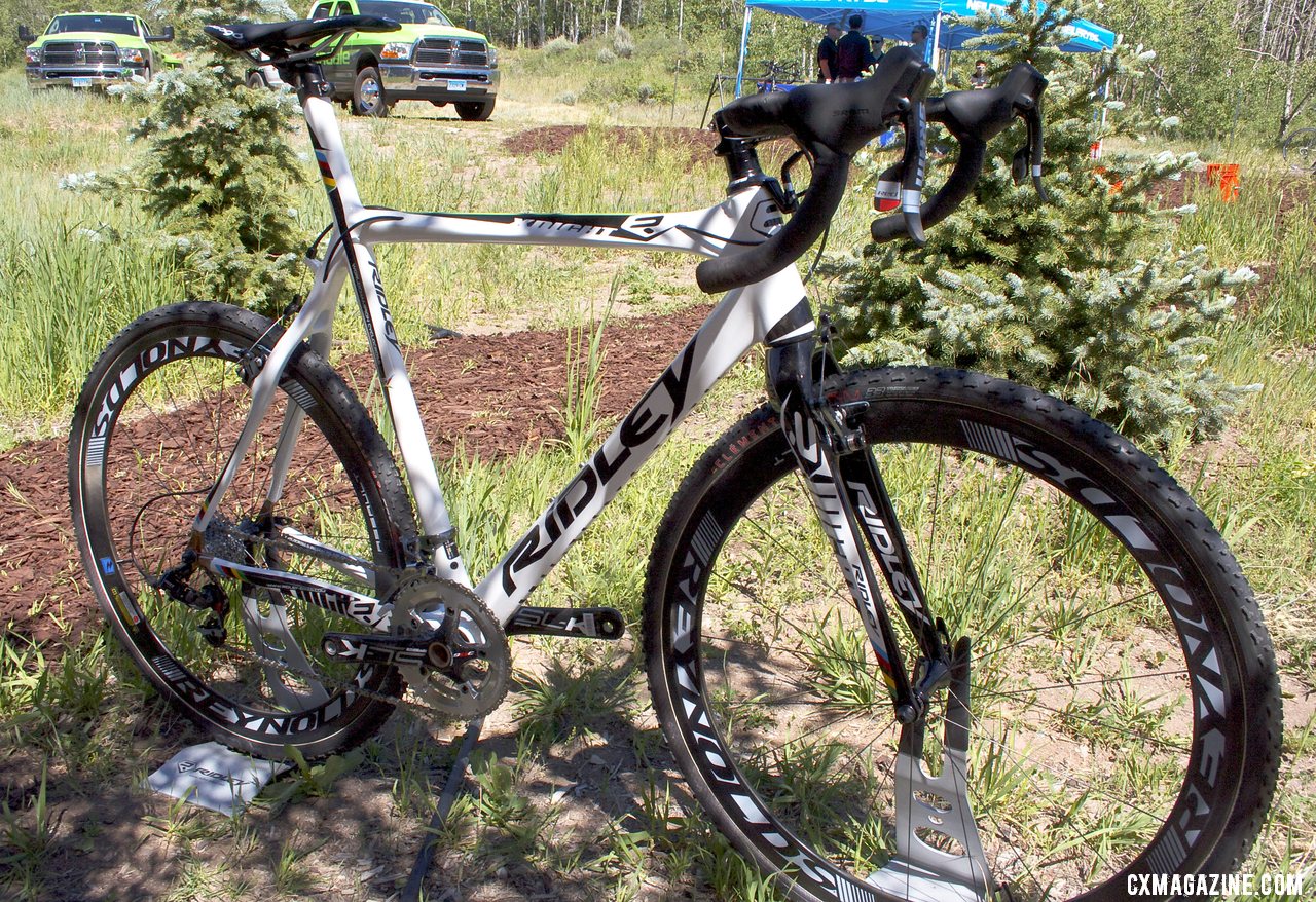 The2013 Ridley X-Night top-of-the-line carbon cyclocross bike with SRAM Red. ©Cyclocross Magazine