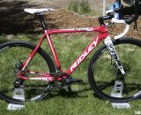 The 2013 Ridley X-Fire cross bike in Hot Tomale red and mechnical disc brakes.  ©Cyclocross Magazine