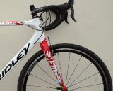 The new 2012 Ridley X-Fire PressFit 30 cyclocross bike has a tapered 1.5 inch steerer and a chatter-resistant fork. © Cyclocross Magazine