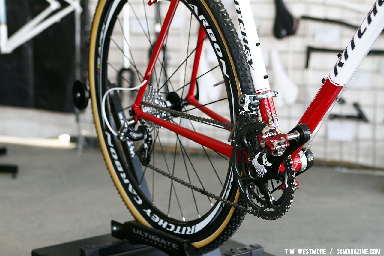 The steel Ritchey Swiss Cross is back for 2012 and featured the Ritchey Paradigm pedals and carbon WCS wheelset. © Tim Westmore / Cyclocross Magazine