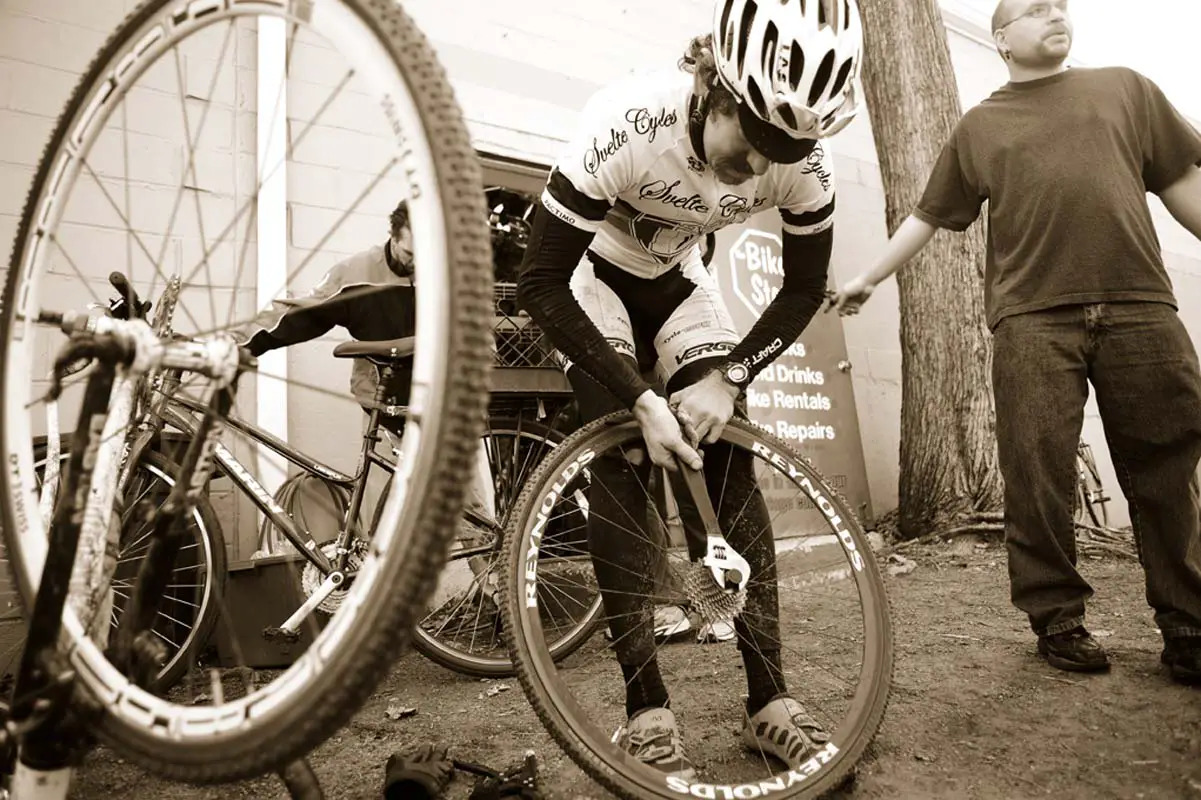 The Bike Path Shop along the route provided help to racers.? Natalia McKittrick