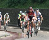 Bram Schmitz, who finished sixth, leads up the climb © Bart Hazen