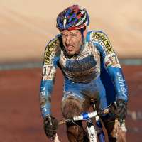 Erwin Vervecken leading the 2009 Roubaix World Cup. by Joe Sales