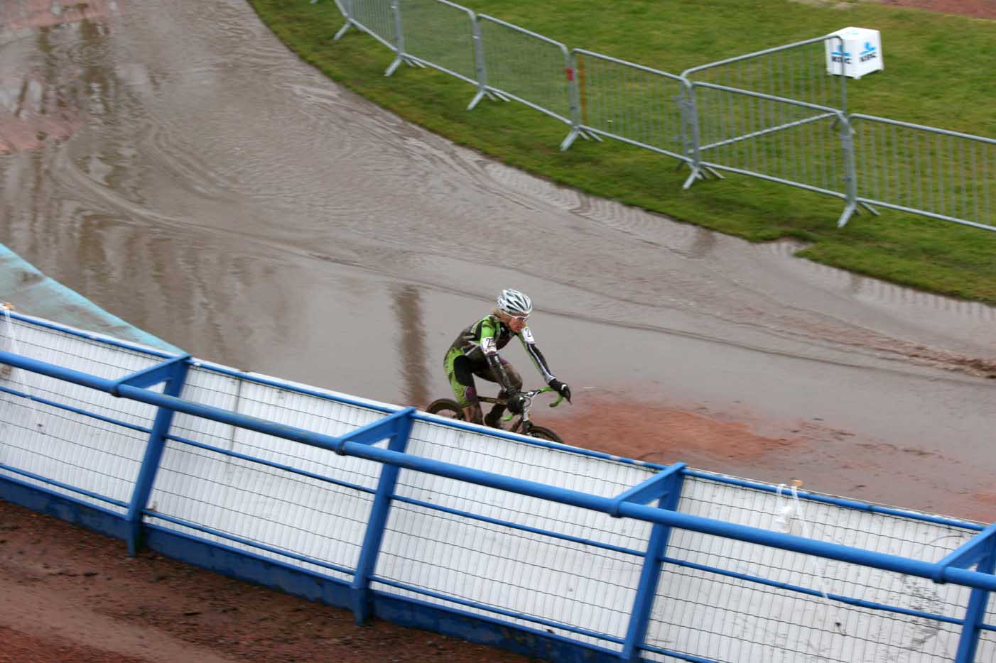 Sue Butler and the one-foot-deep puddle. by Cyril Guerin