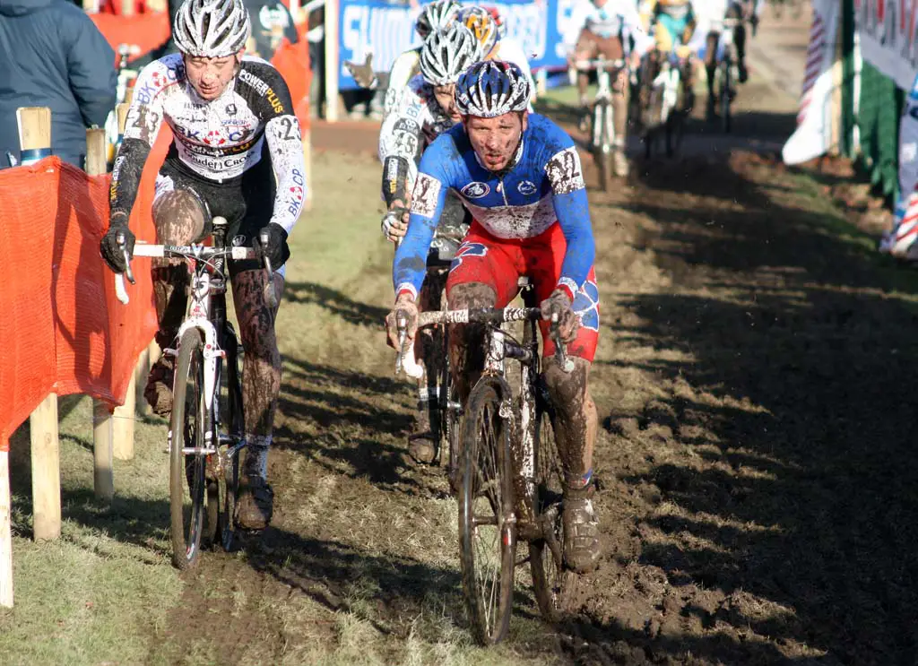 Riders were searching for good lines in the French mud. ? Bart Hazen