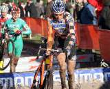 Ryan Trebon gets through the barriers in Roubaix. ? Bart Hazen